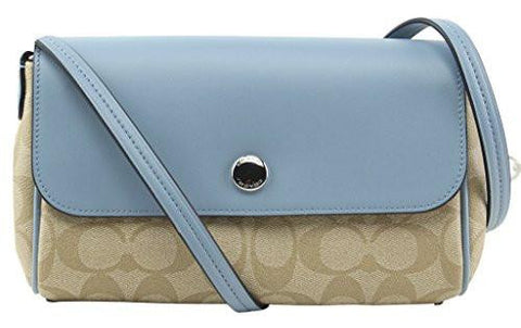 Reversible Crossbody In Signature Coated Canvas Style F59534 Sv Light Khaki Cornflower