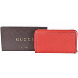 Diamante Leather Zip Wallet Tabasco Red 368177
