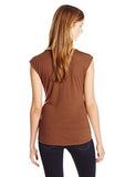 Rock 47 Cap Sleeve Top, Vanilla Ice/Brown, Medium