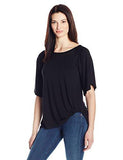 Karen Kane SplitSleeve PickUp Top, Black, M