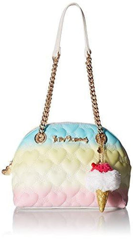 Betsey Johnson Split Decision Dome Satchel, Rainbow