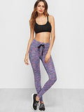 Sweatyrocks Tights Long Workout Legging Yoga Pant Large Purple