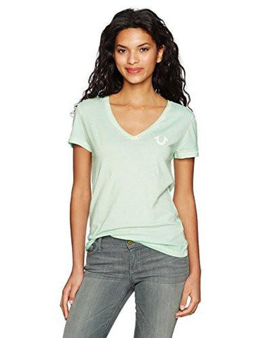 True Religion Crafted With Pride Vneck Tee, Succulent, Large