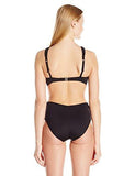 Kenneth Cole York Sexy Solids High Neck Lace Up Mio One Piece Swimsuit Black S