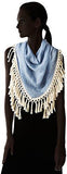 Oversized Tassel Scarf Denim One Size