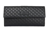 Gg Microguccissima Leather Continental Flap Wallet 449396 Black