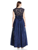 Plus Size VNeck Ballgown, Navy, 16W