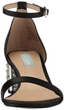 Blue By SbMelli Dress Sandal, Black Satin, 11 M Us