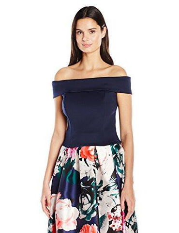 Eliza J OffTheShoulder Top, Navy, 10