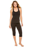 Recreation Zig Zag Strapped Solids Tank Top Black S
