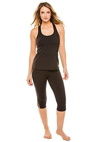 Recreation Zig Zag Strapped Solids Tank Top Black S