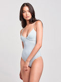 Baybae Bralette One Piece Ballad Blue S Swimwear One Piece White