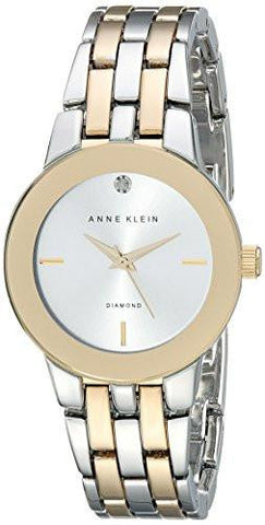 Diamondaccented Dial Twotone Bracelet Watch