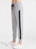 Sweatyrocks Casual Drawstring Jogger Pants Workout Sweatpants With Pockets Grey S