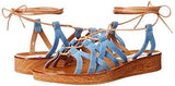 Seaashor Wedge Sandal Denim Suede 8 M Us