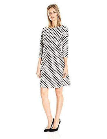 Houndstooth Novelty Jacuard, Cream Black, 10