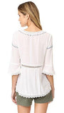 Broderie Anglaise Blouse, White, XSmall