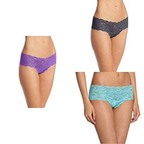 Never Say Never Hottie Lowrider Hotpant Panty, Amethyst/Anthracite/Barbados , Medium/Large