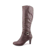 Hadley Almond Toe Fashion Boots, Brown, Size 7.5