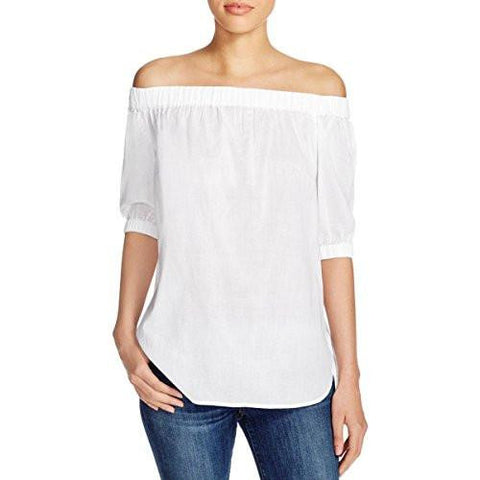 Michael Michael Kors Offthe Shoulder Elbow Sleeves Casual Top White S