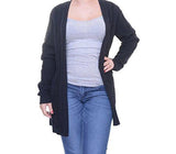Deep Black Cardigan Long Sleeve Size L Nwt Movaz