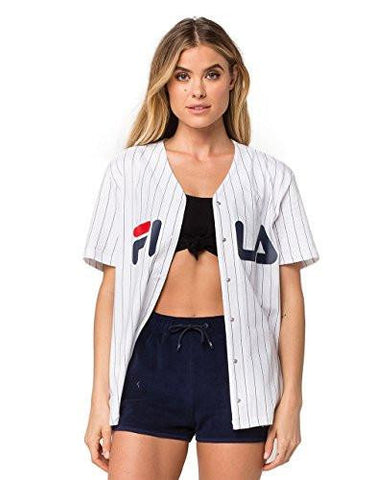 Fila Lacey Baseball Jersey White Xsmall