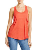 Linen Blend Racerback Tank Top Orange M