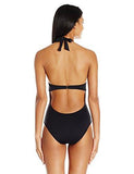 Gypsy High Neck Open Back Sexy One Piece Swimsuit Black 10