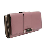Bamboo Soft Leather Continental Flap Wallet 369662 Purple