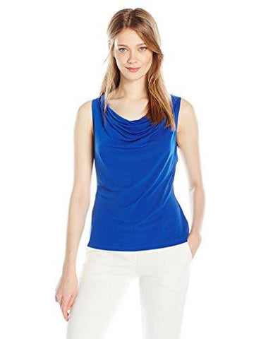 Sleeveless Drape Neck Cami In Matte Jersey Regatta S