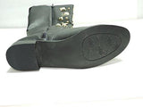 Joan Boyce Black Faux Leather 17 Tall Studded Riding Fashion Boots Size 12 M