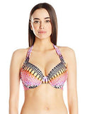 Kenneth Cole New York Linear Lines Dcup Bikini Top Ladylikepink 38D