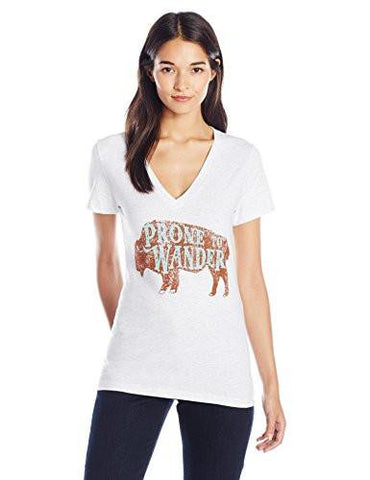 Short Sleeve V Neck Tee Shirt, Ash, L