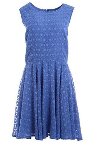 Maison Jules Textured Sleeveless ALine Dress XxLarge Amparo Blue