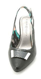 Gracelynn Pointed Toe Slingback Mary Jane Pumps, Black, Size 7
