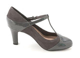 Vineza Cap Toe Tstrap Leather Mary Jane Pumps Steel Grey Size 85