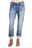 Audrey Mid Rise Slim Boyfriend Super T Jeans In Blues Fest 31, Blues Fest