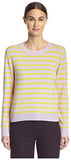 Cashmere Striped Sweater, Blush, L