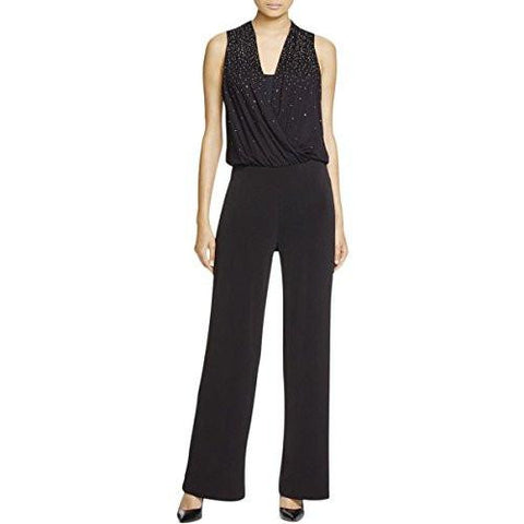 Embelished Blouson Jumpsuit Black Xs