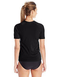 Kanu Surf St Lucia Short Sleeve Upf 50 Rash Guard Black Medium