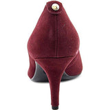 Michael Michael Kors Flex Mid Pump Pointed Toe Suede Classic Pumps Merlot Size 85