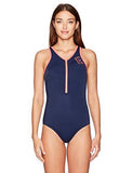 Active High Neck One Piece Swimsuit Navy L