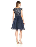 Eliza J Lace CapSleeve Dress, Navy, 6