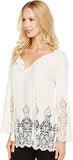 Karen Kane Raglan Sleeve Lace Top Cream Shirt