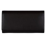 Leather Continental Flap Wallet 346058 1000 Black