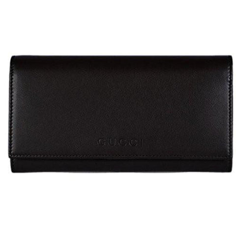 Leather Continental Flap Wallet 346058 1000 Black