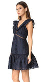 Sleeveless Aly Fil Coupe Dress, Navy, 0