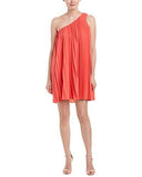 Skyla Chic Drapa One Shoulder Pleated Dress Rio Ruby Small
