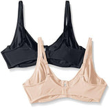 2 Pack Soft Lined Underwire Bra, Sun Beige/Black, 38C