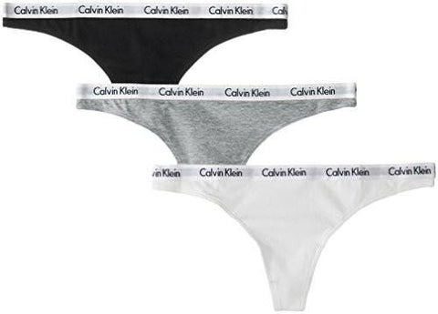 3 Pack Carousel Thong Panty Blackwhitegrey Heather Medium